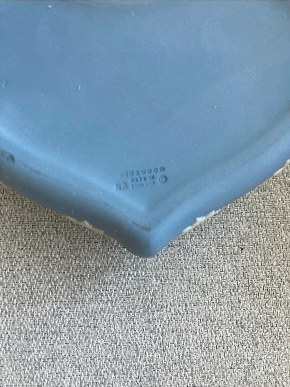 Wedgwood Blue and White Heart Jasperware Trinket Box